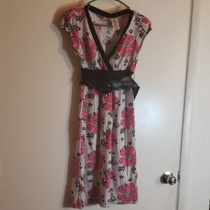 2 for $10     white dress with pink flowers.